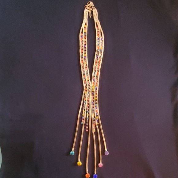 NWOT Sexy Multicolored Jewel Necklace - Picture 2 of 4